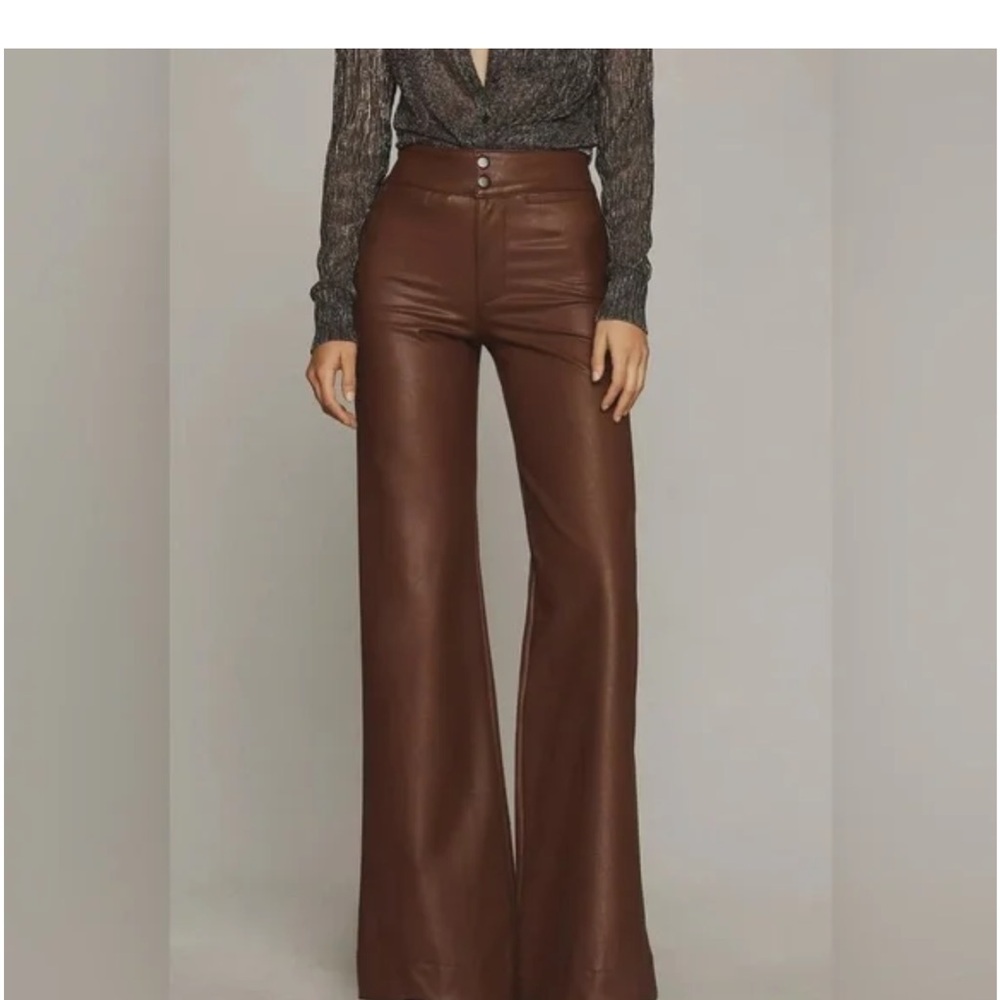 ASKK NY Brighton Vegan chocolate leather pants
